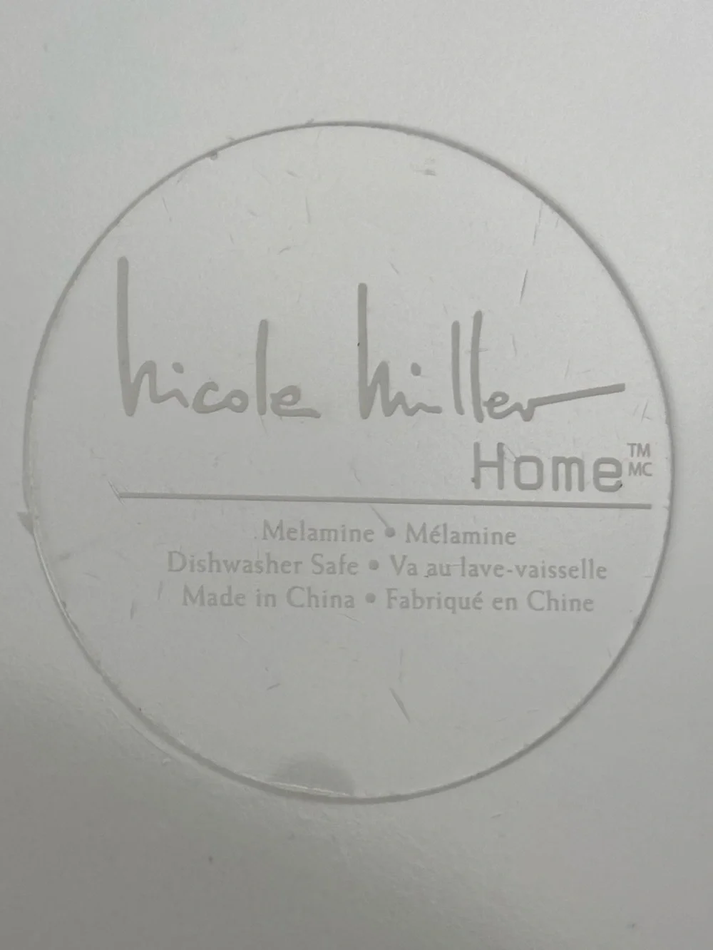 Nicole Miller Melamine Appetizer Dessert Plates 6.75” Set of 8 Blue Green Floral